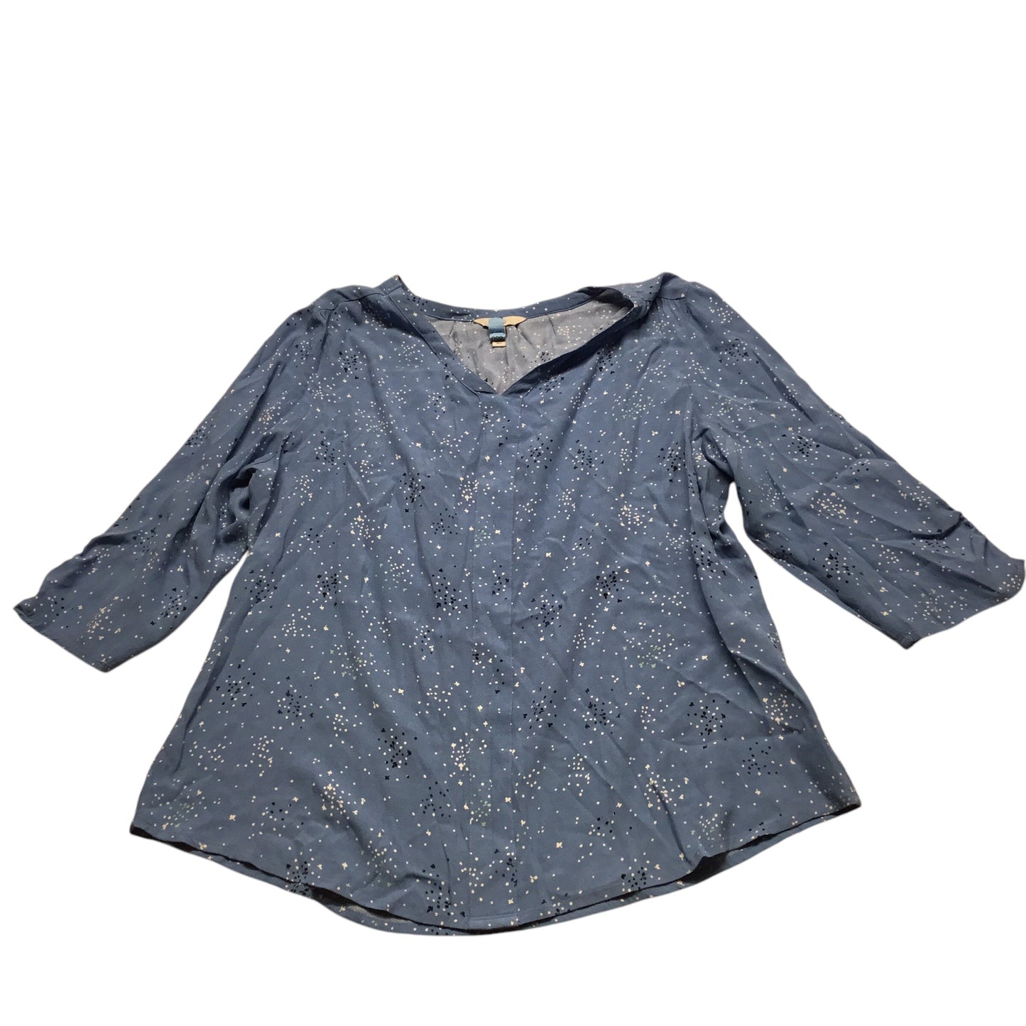 Top Long Sleeve By Croft And Barrow In Blue, Size: Xl