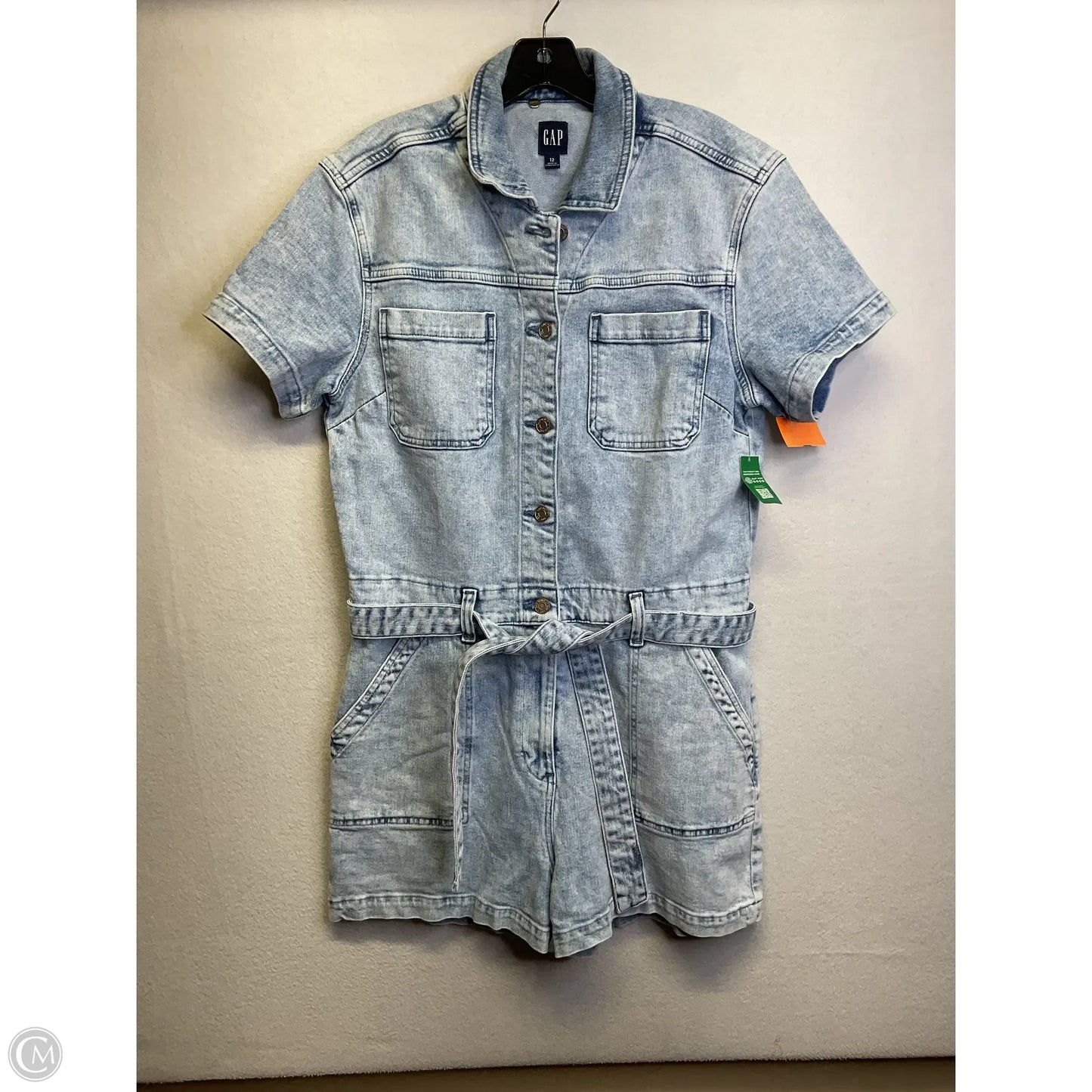 Romper By Gap In Blue Denim, Size: 12