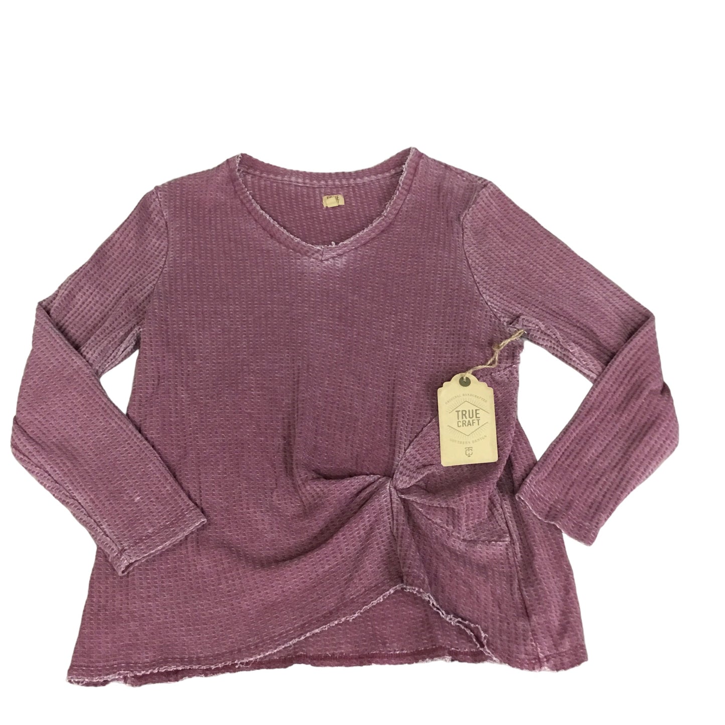 Top Long Sleeve By True Craft In Burgundy, Size: Xl