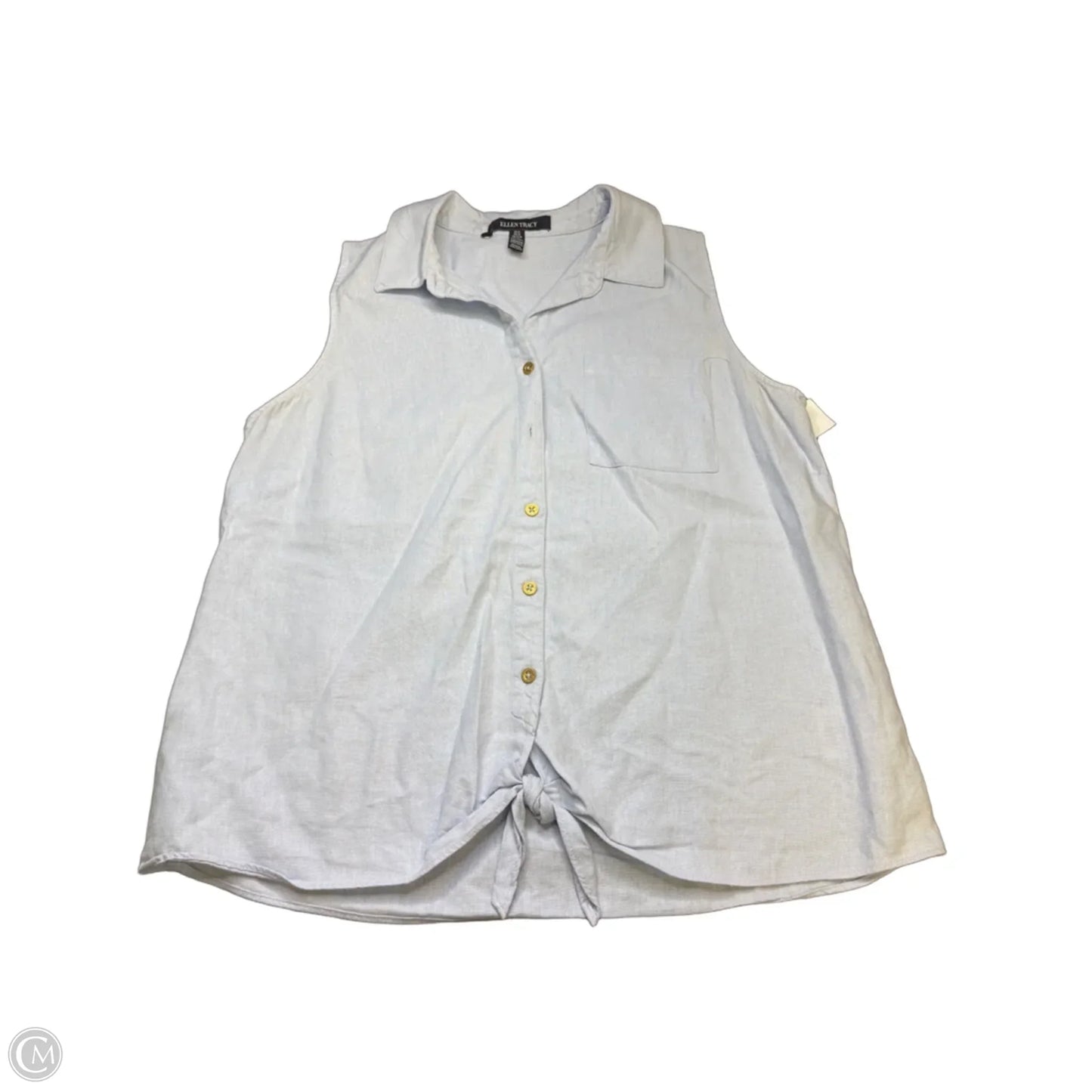 Top Sleeveless By Ellen Tracy In Blue, Size: M