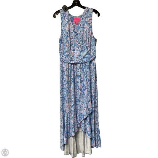 Dress Designer By Lilly Pulitzer In Blue & Pink, Size: L