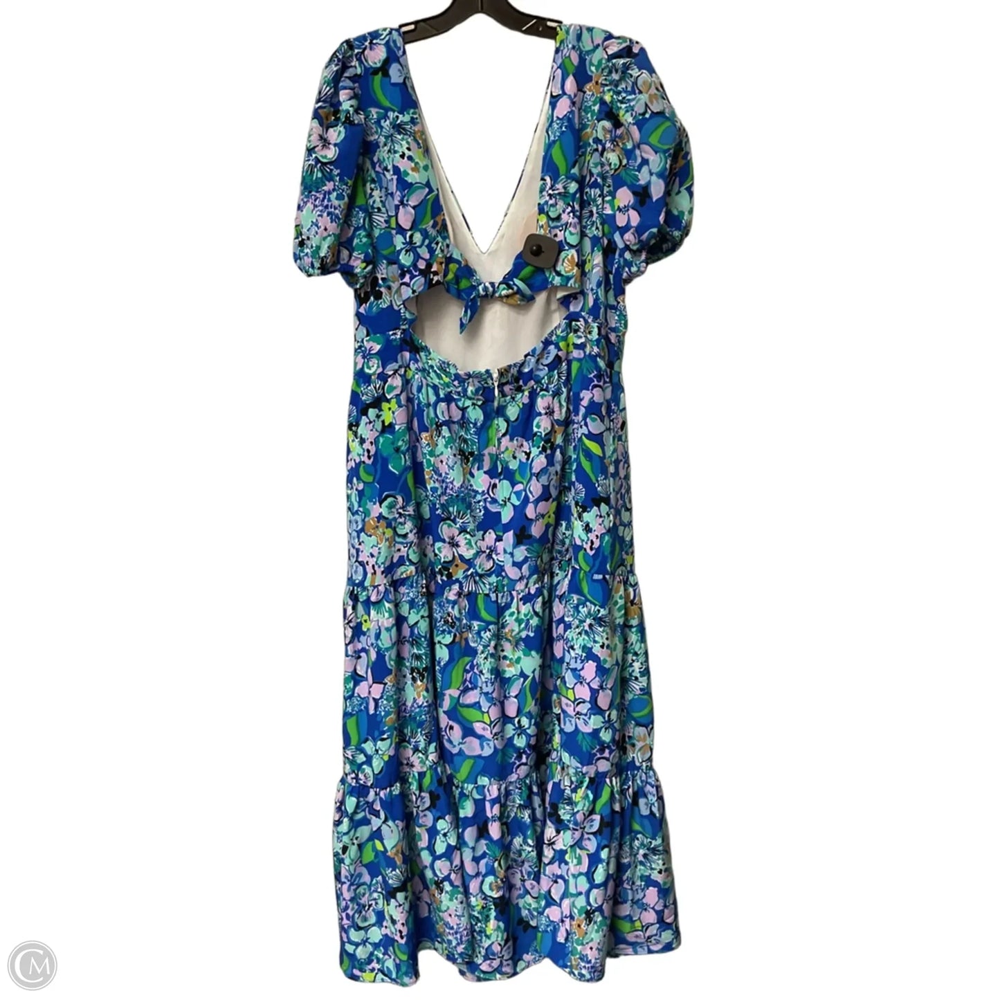 Dress Designer By Lilly Pulitzer In Blue & Green, Size: 16
