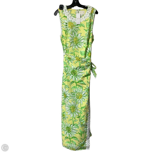 Dress Designer By Lilly Pulitzer In Green & Yellow, Size: 16
