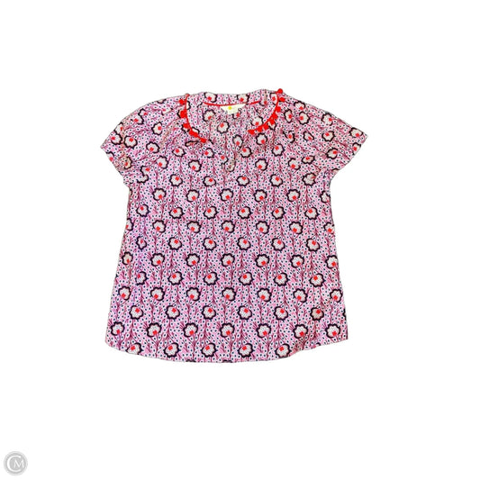 Blouse Short Sleeve By Boden In Pink & Red, Size: S