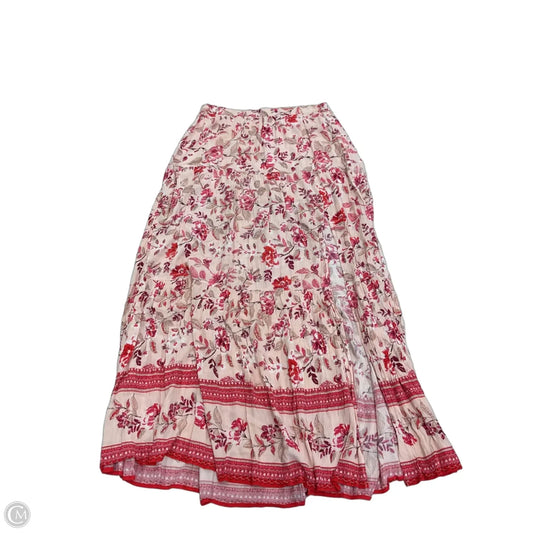 Skirt Maxi By Blue Rain In Pink & Red, Size: L
