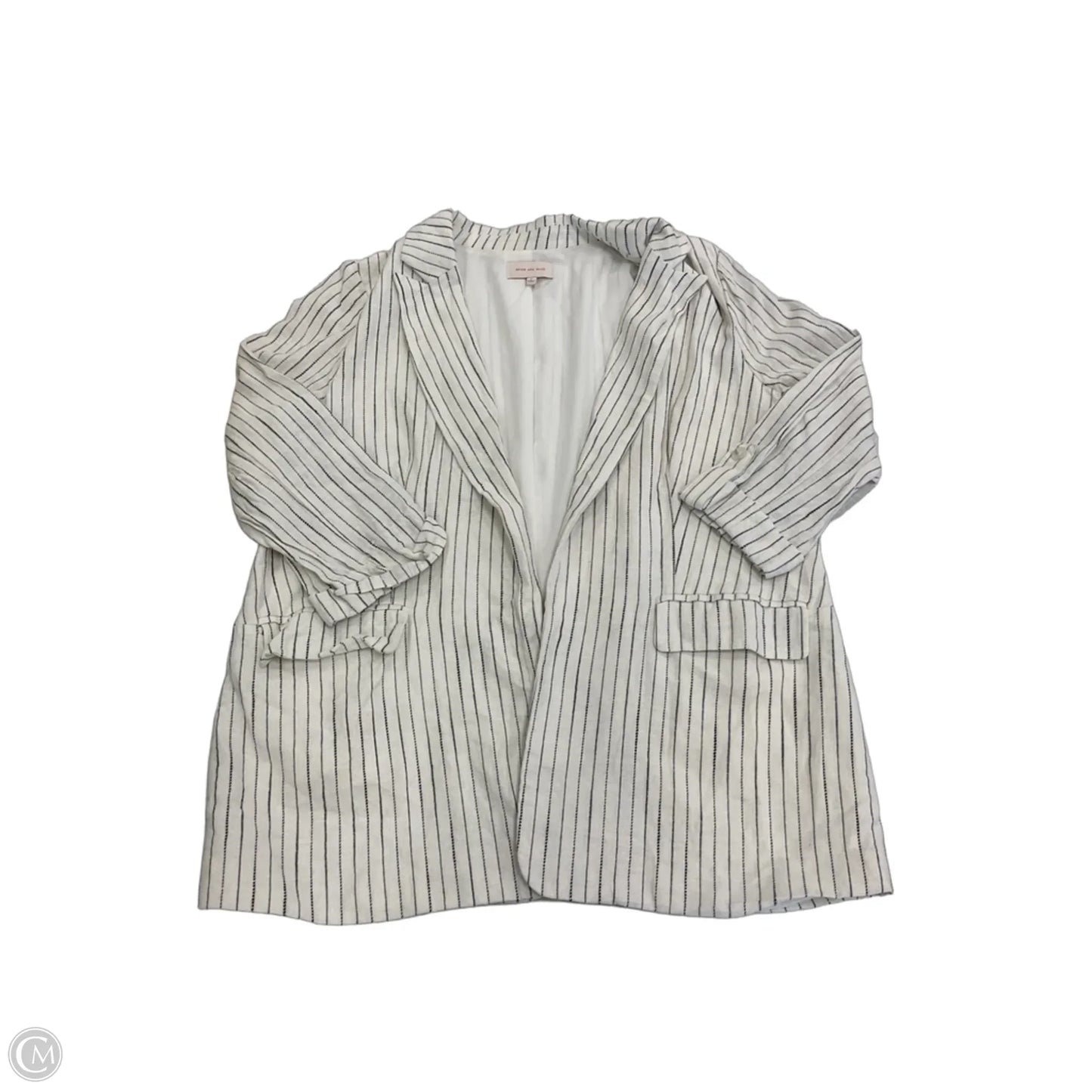 Blazer By Skies Are Blue In Striped Pattern, Size: L