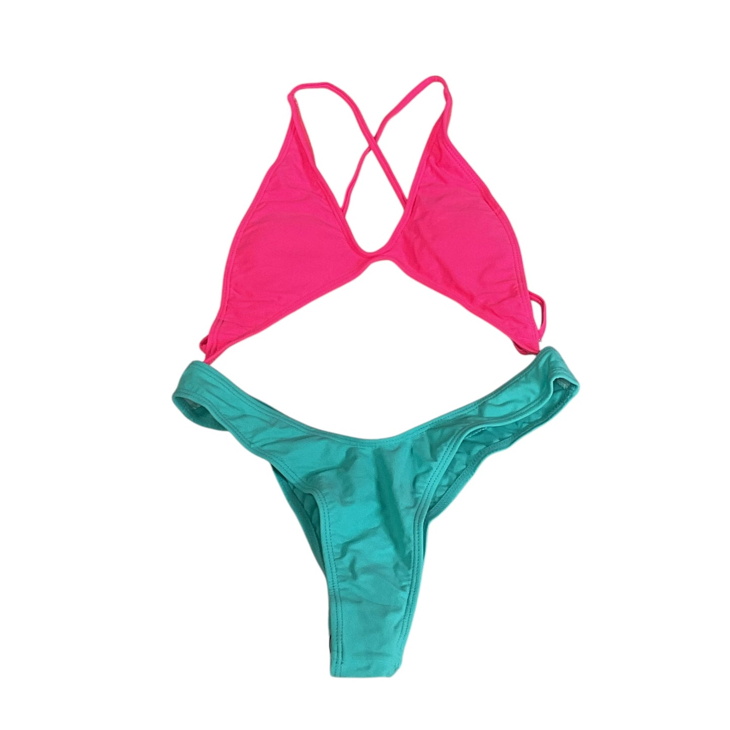 Swimsuit By Shein In Blue & Pink, Size: S