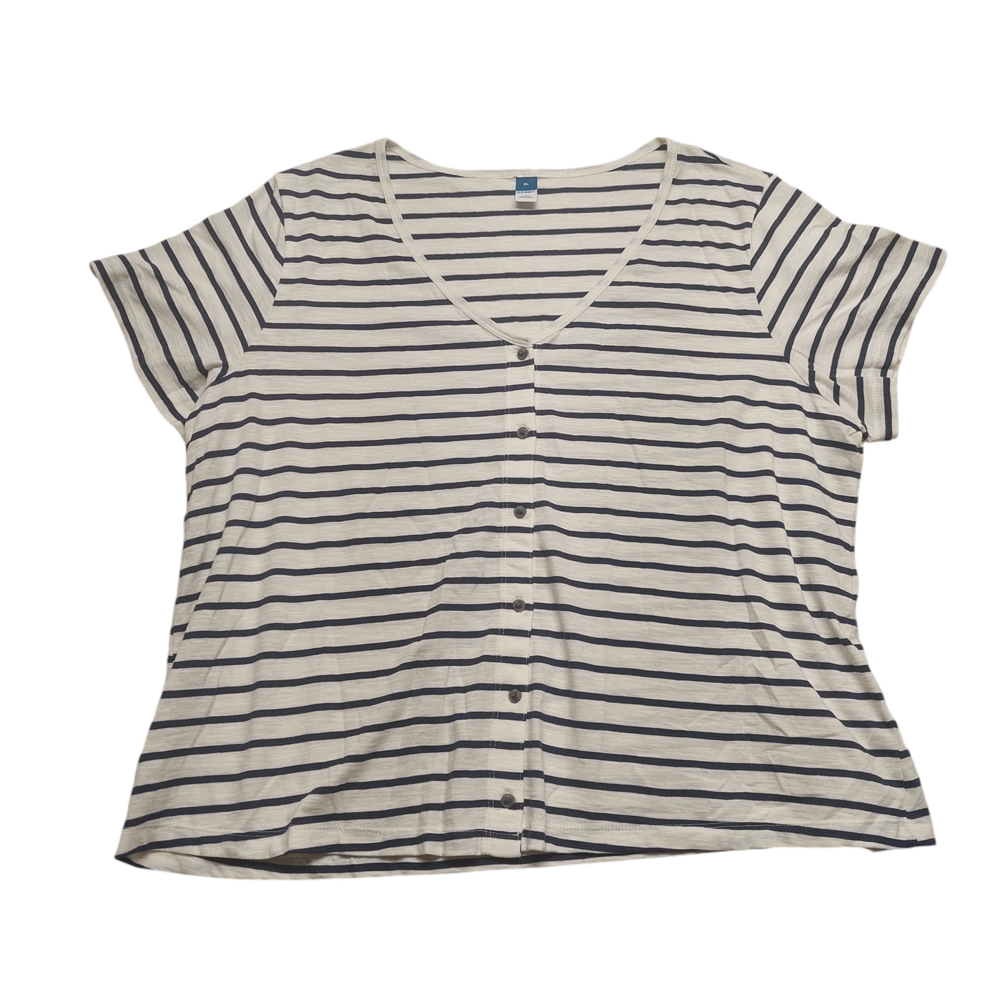 Striped Pattern Top Short Sleeve Old Navy, Size Xl