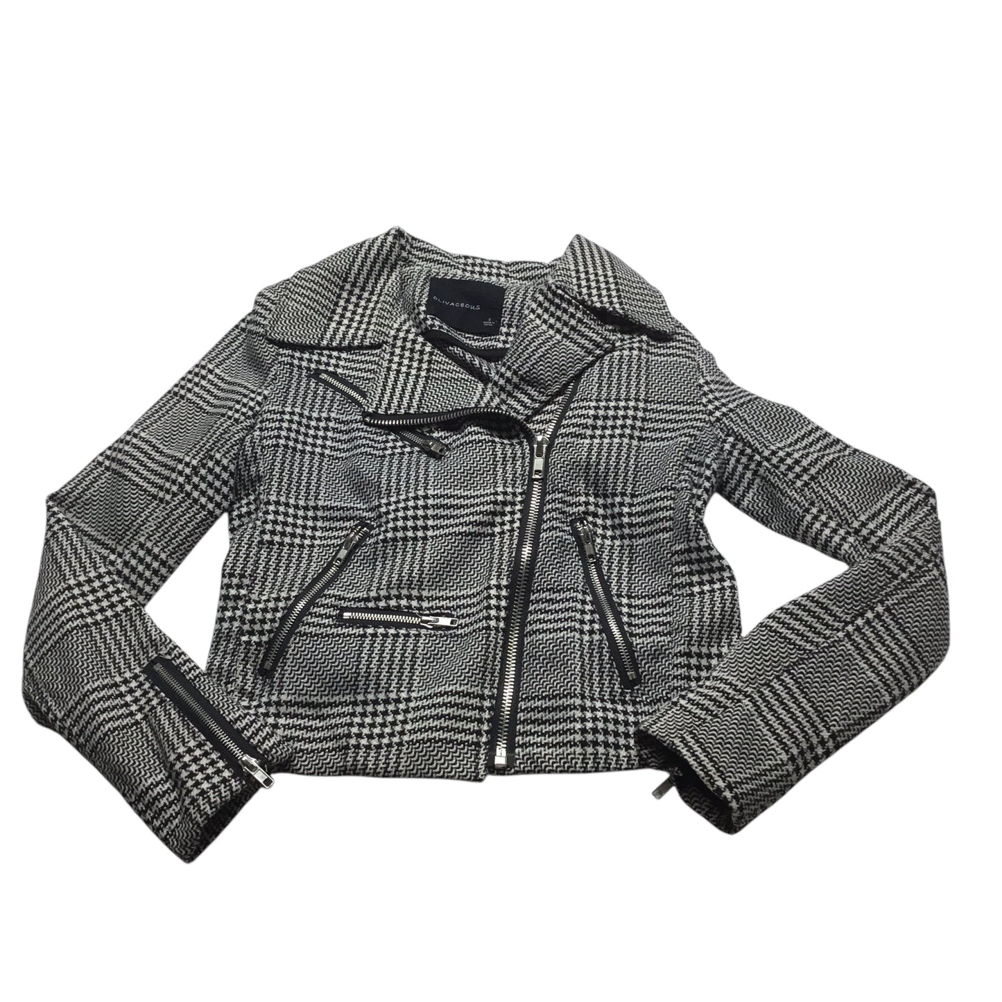 Jacket Other By Olivaceous In Black & White, Size: S