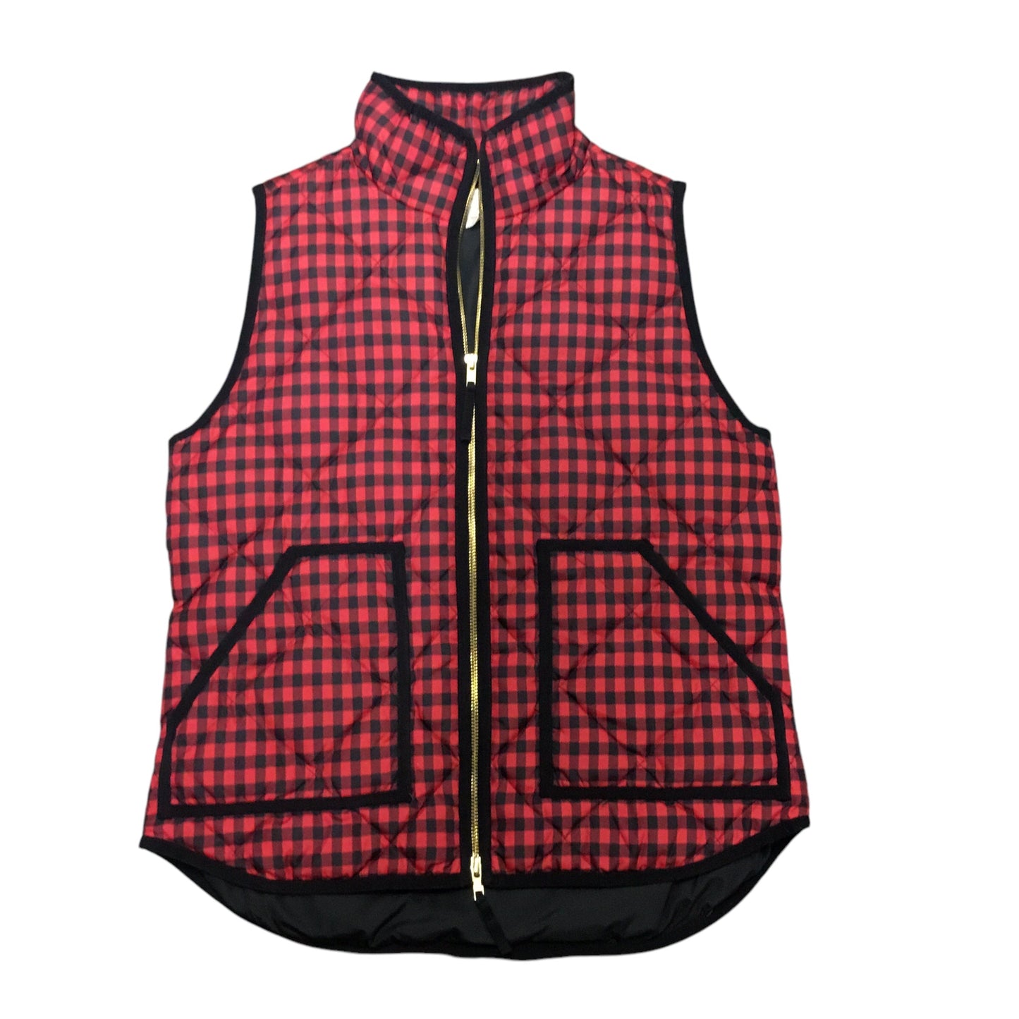 Vest Puffer & Quilted By J. Crew In Plaid Pattern, Size: S