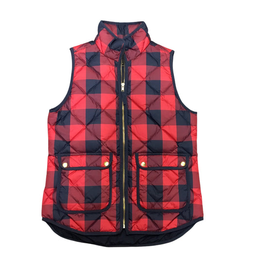 Vest Puffer & Quilted By J. Crew In Plaid Pattern, Size: Xs