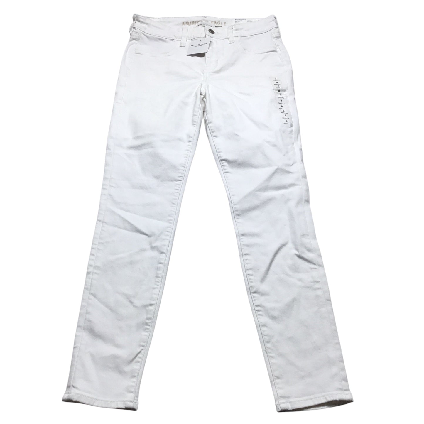 Jeans Skinny By American Eagle In White, Size: 8