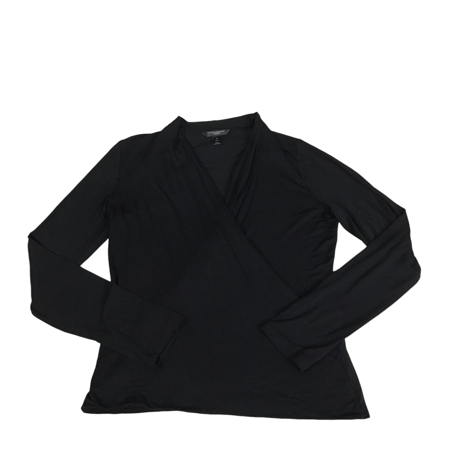 Top Long Sleeve By Banana Republic In Black, Size: M