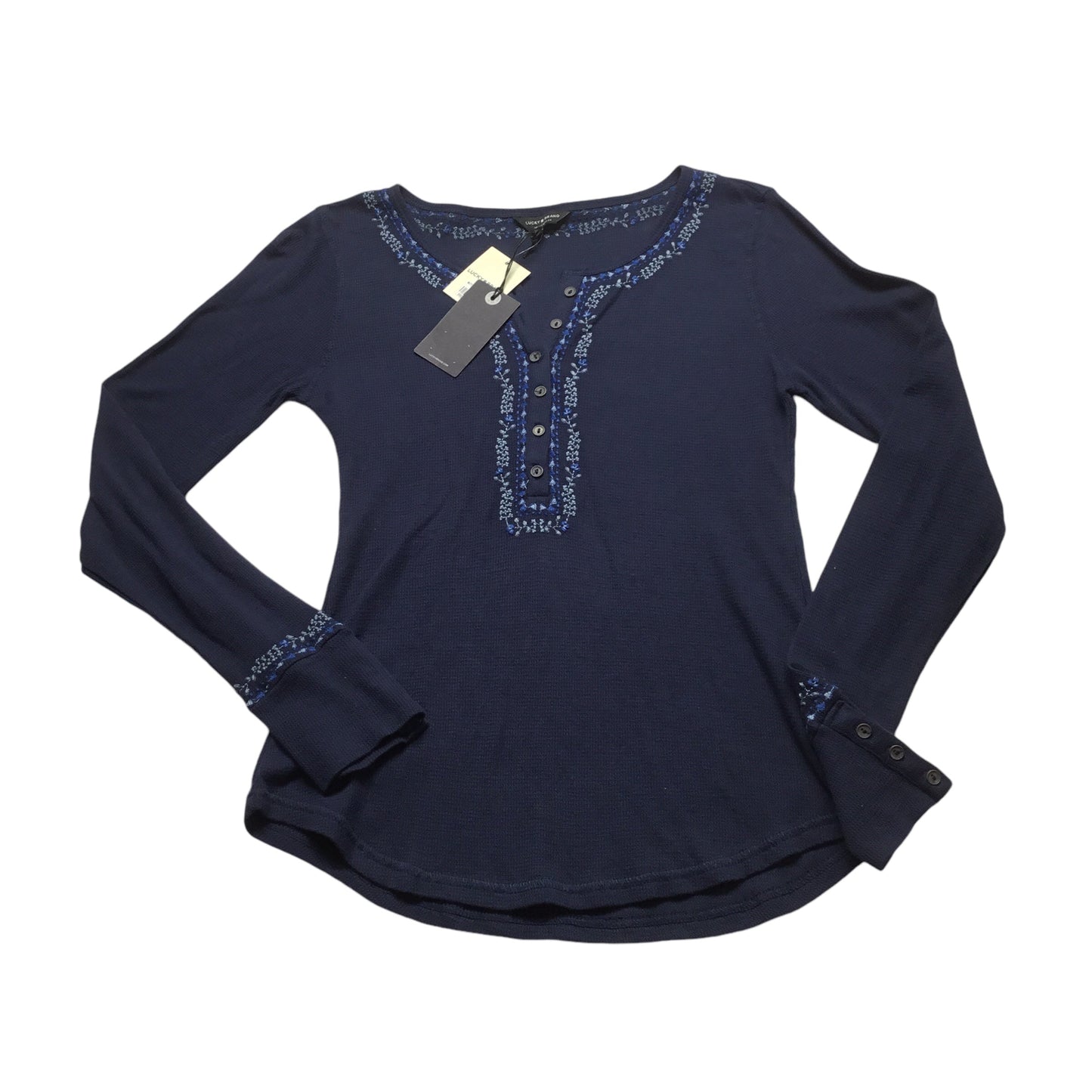 Top Long Sleeve By Lucky Brand In Navy, Size: M