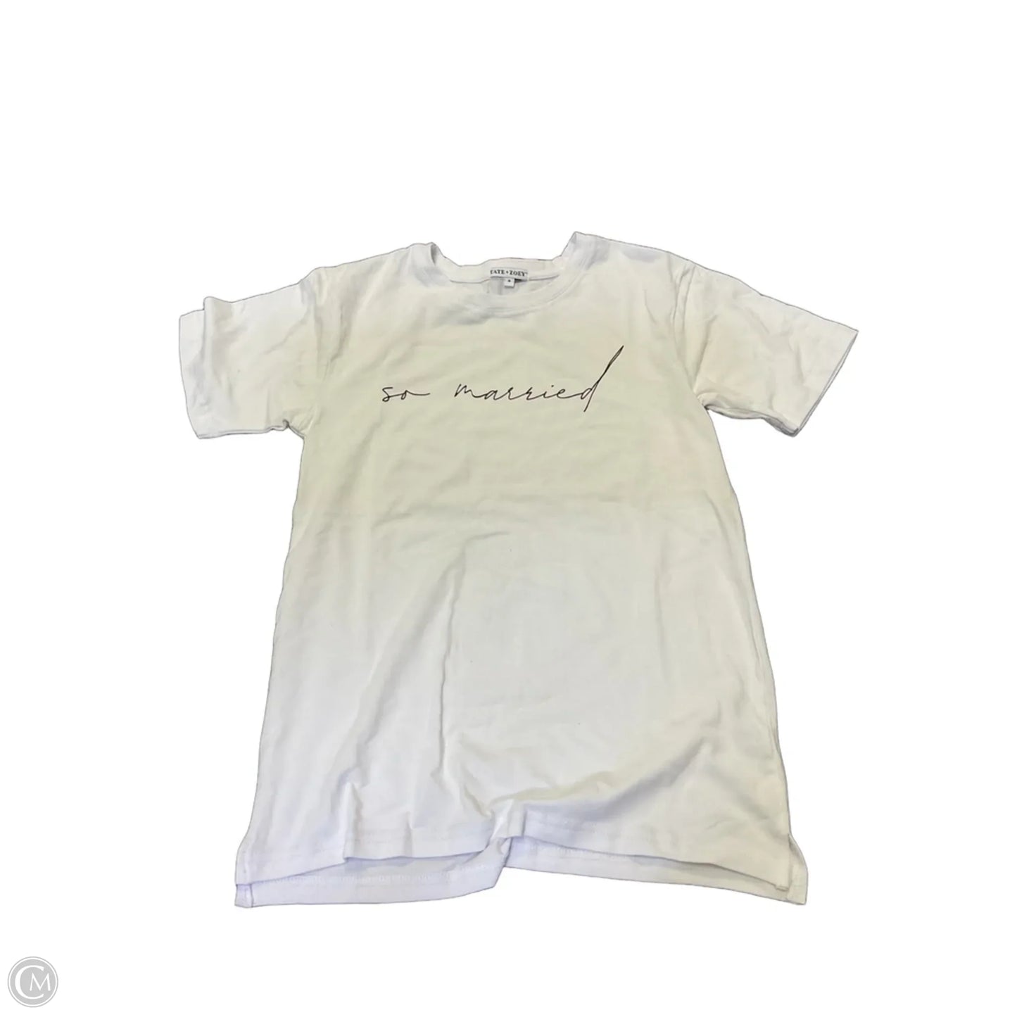 Top Short Sleeve Basic By Cmf In White, Size: S