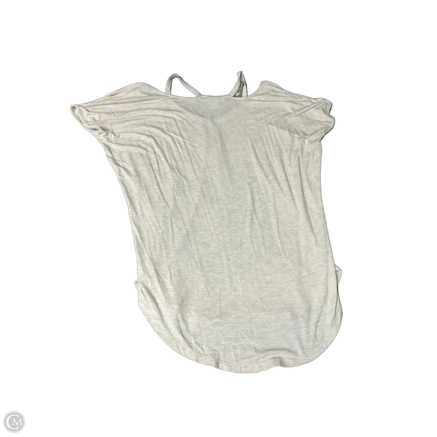Top Short Sleeve Basic By Zenana In Beige, Size: S