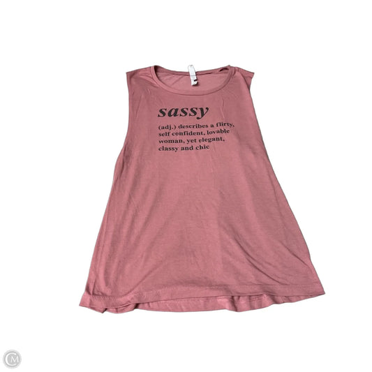 Tank Top By Bella + Canvas In Pink, Size: M