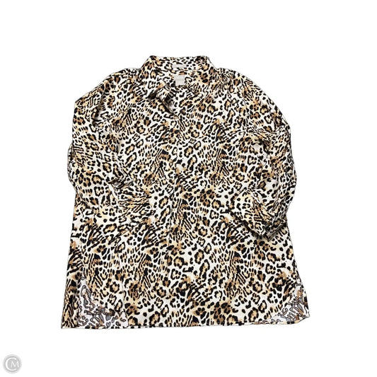 Top Long Sleeve By Chicos In Animal Print, Size: Xl
