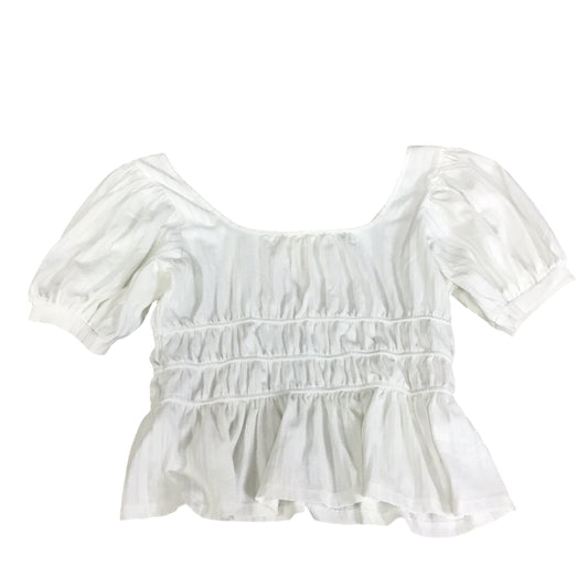 Top Short Sleeve By Maeve In White, Size: L