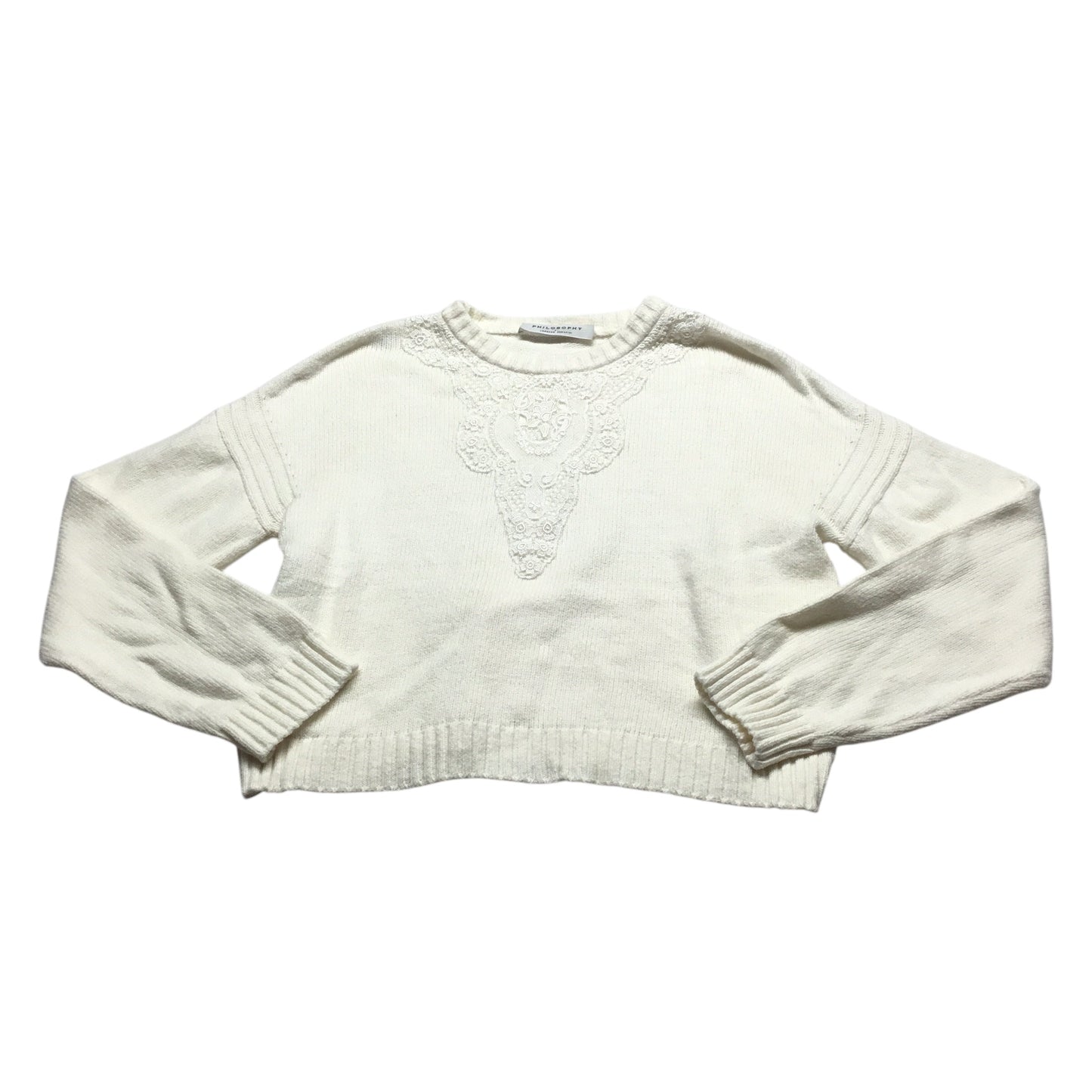 Sweater By Philosophy In White, Size: S