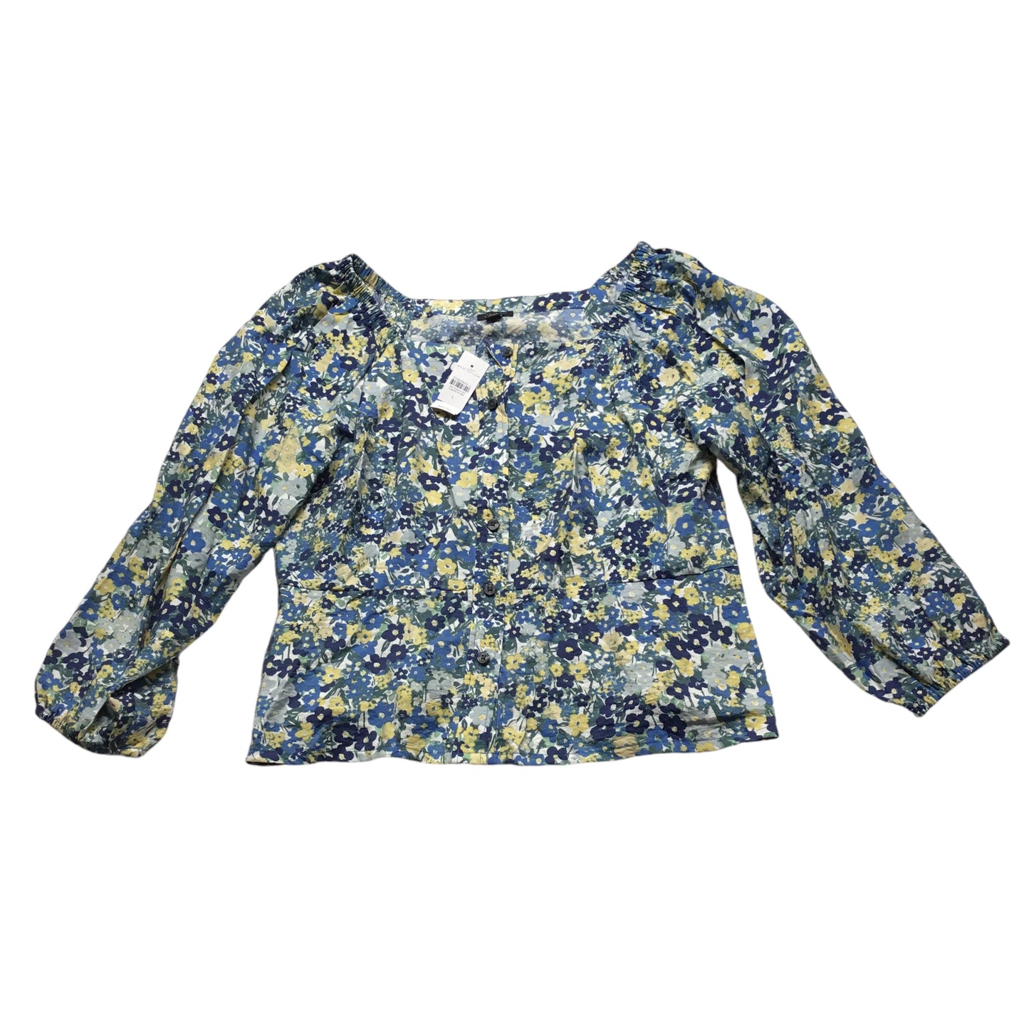 Top Long Sleeve By Ann Taylor In Floral Print, Size: L