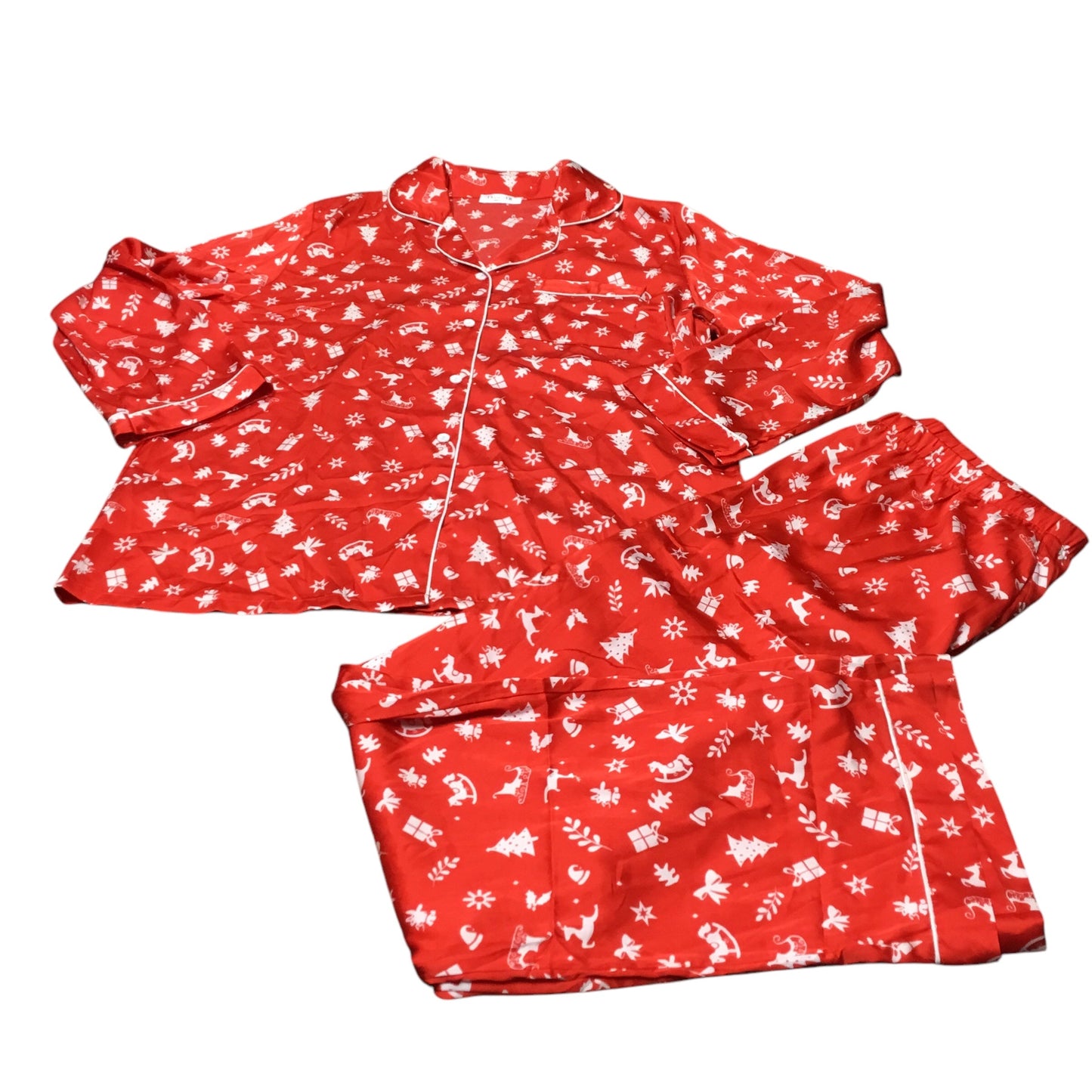 Pajamas 2pc By Cmc In Red, Size: L