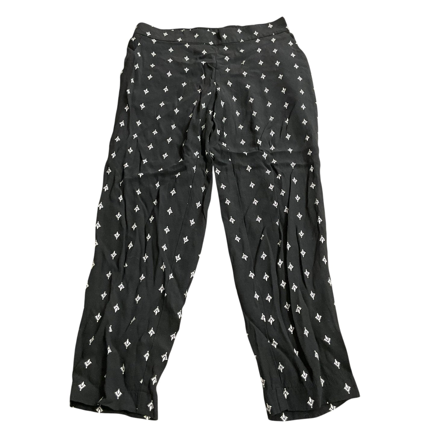 Pants Linen By Loft In Black & White, Size: Xxs