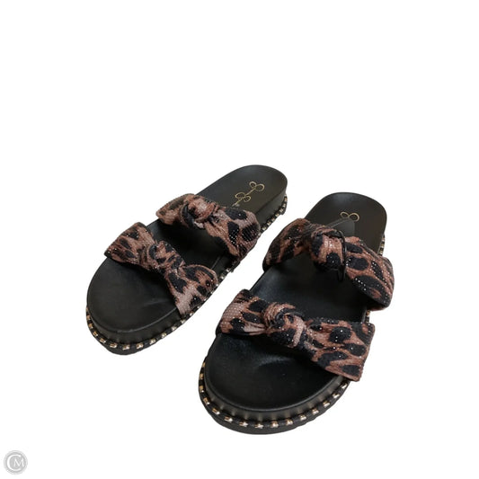 Sandals Flats By Jessica Simpson In Animal Print, Size: 9
