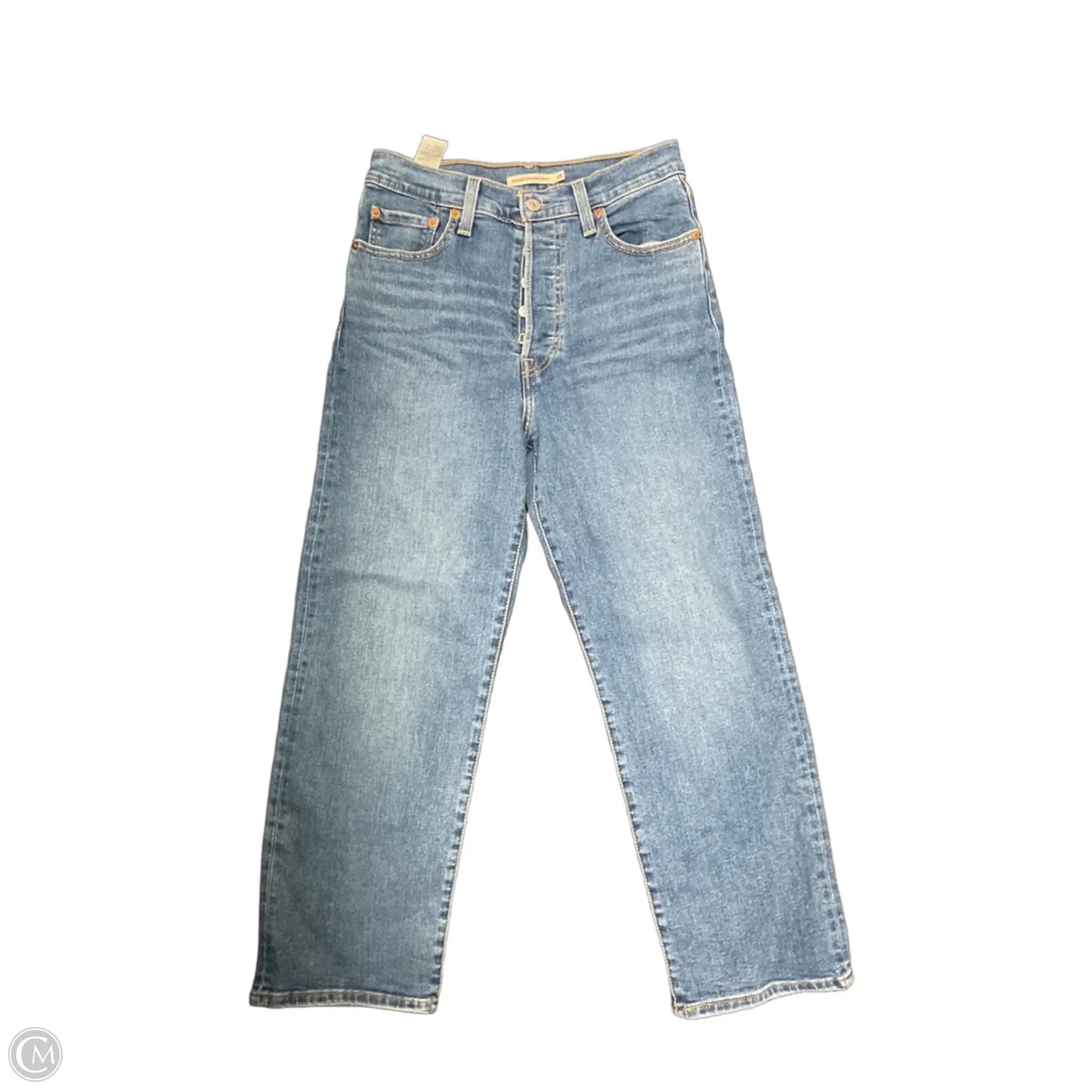 Jeans Straight By Levis In Blue Denim, Size: 4