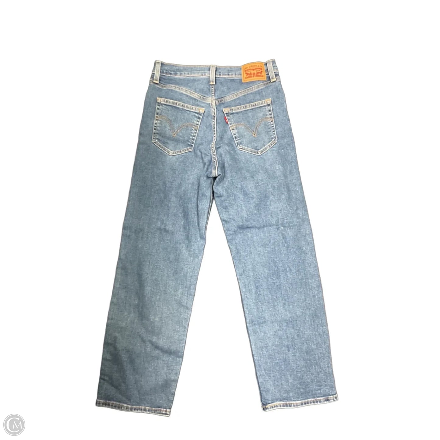 Jeans Straight By Levis In Blue Denim, Size: 4