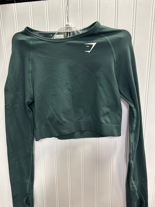 Athletic Top Ls Crewneck By Gym Shark In Green, Size:M