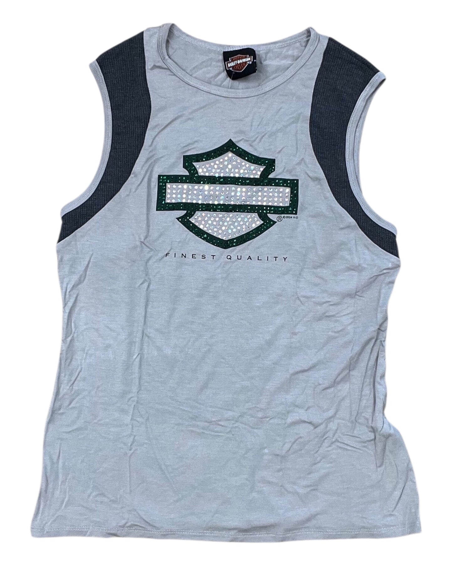 Top Sleeveless By Harley Davidson In Grey, Size:Xs