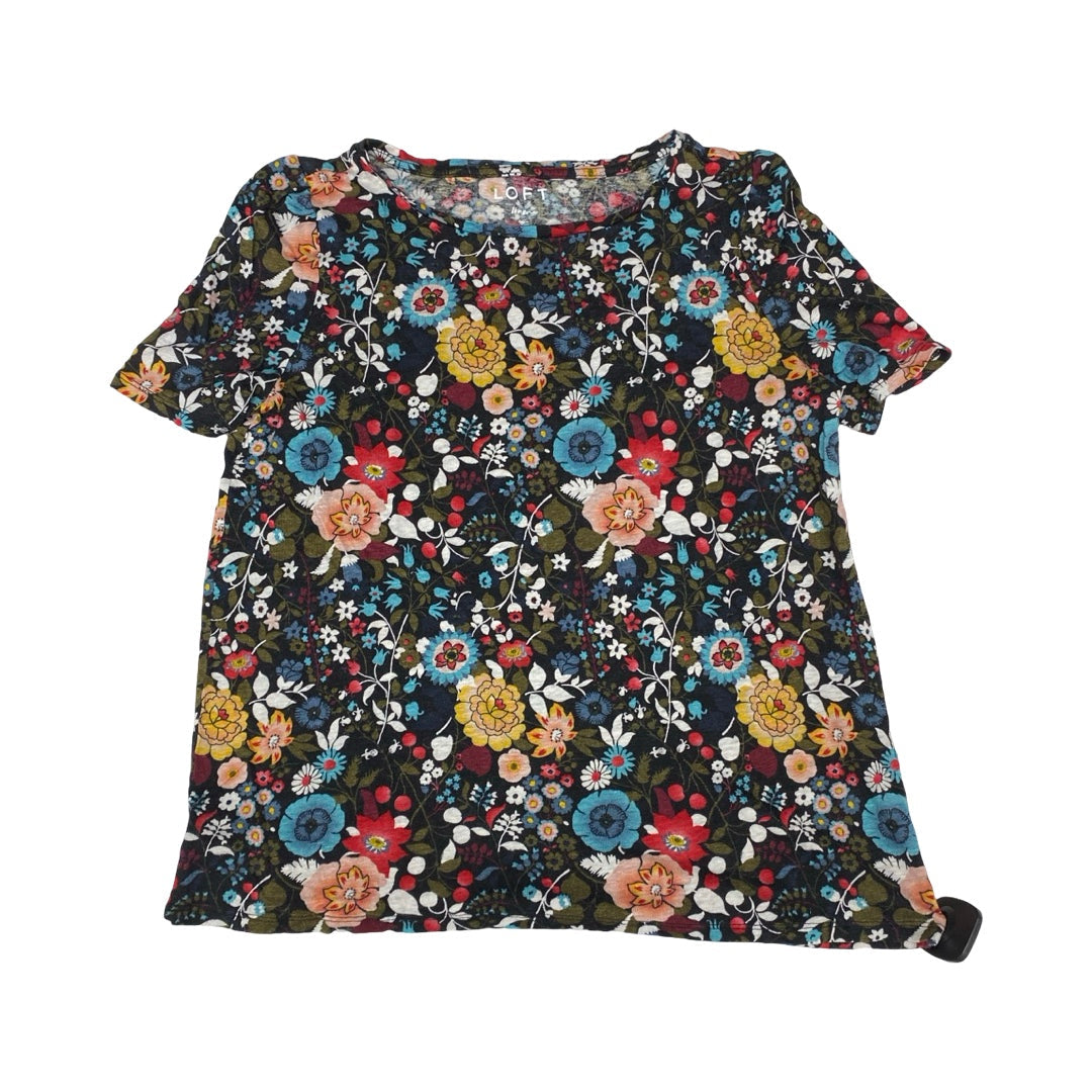 Top Ss By Loft In Floral Print, Size:M