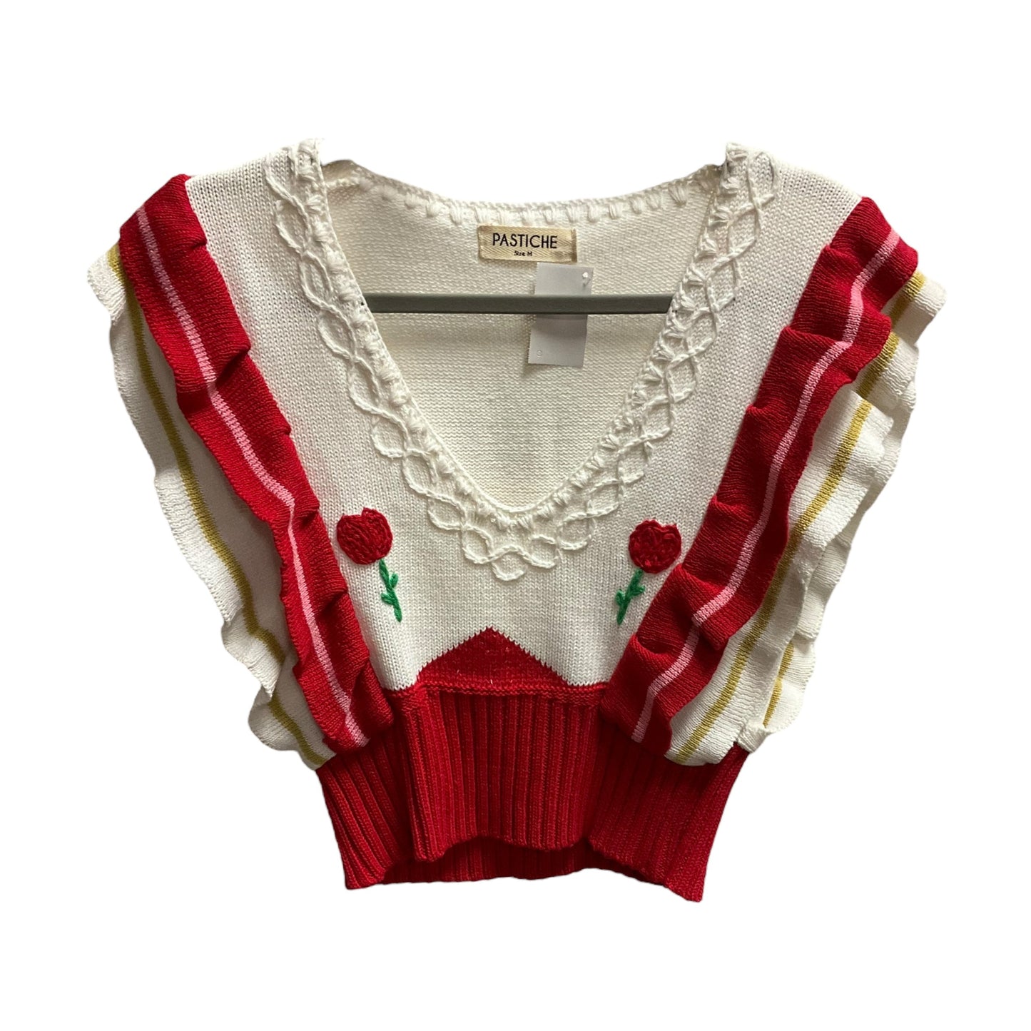Red & White Vest Other Clothes Mentor, Size M