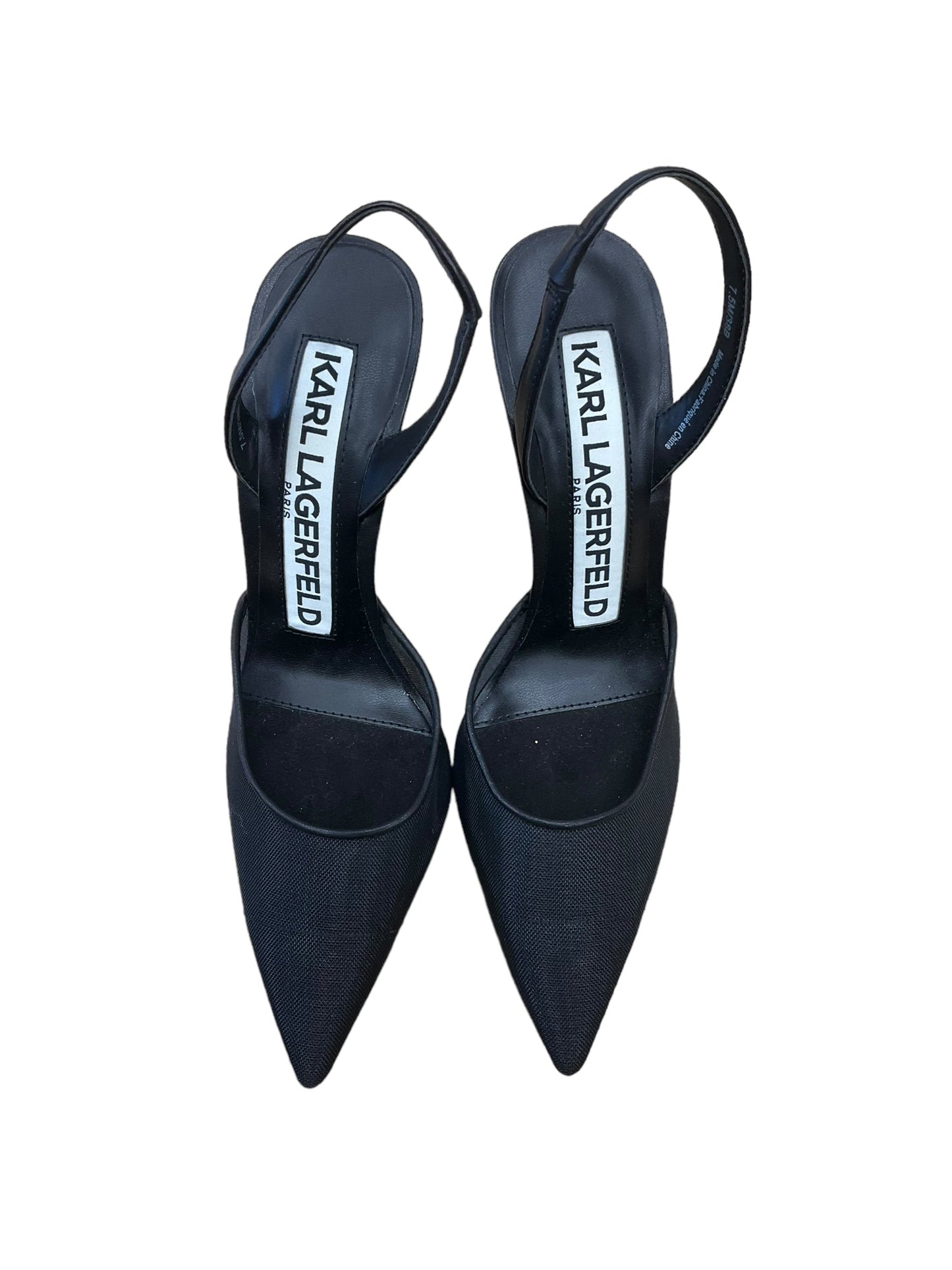 Black Shoes Heels Stiletto Karl Lagerfeld, Size 7.5