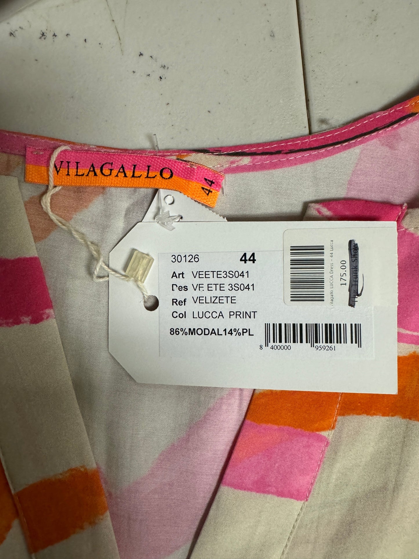 Orange & Pink Dress Casual Short Villagallo, Size 14