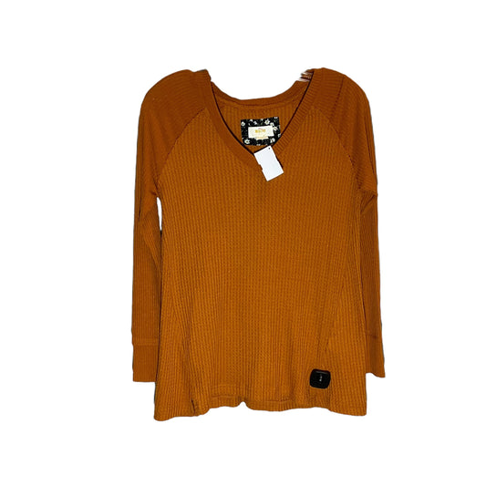 Orange Top Long Sleeve Maeve, Size Xs