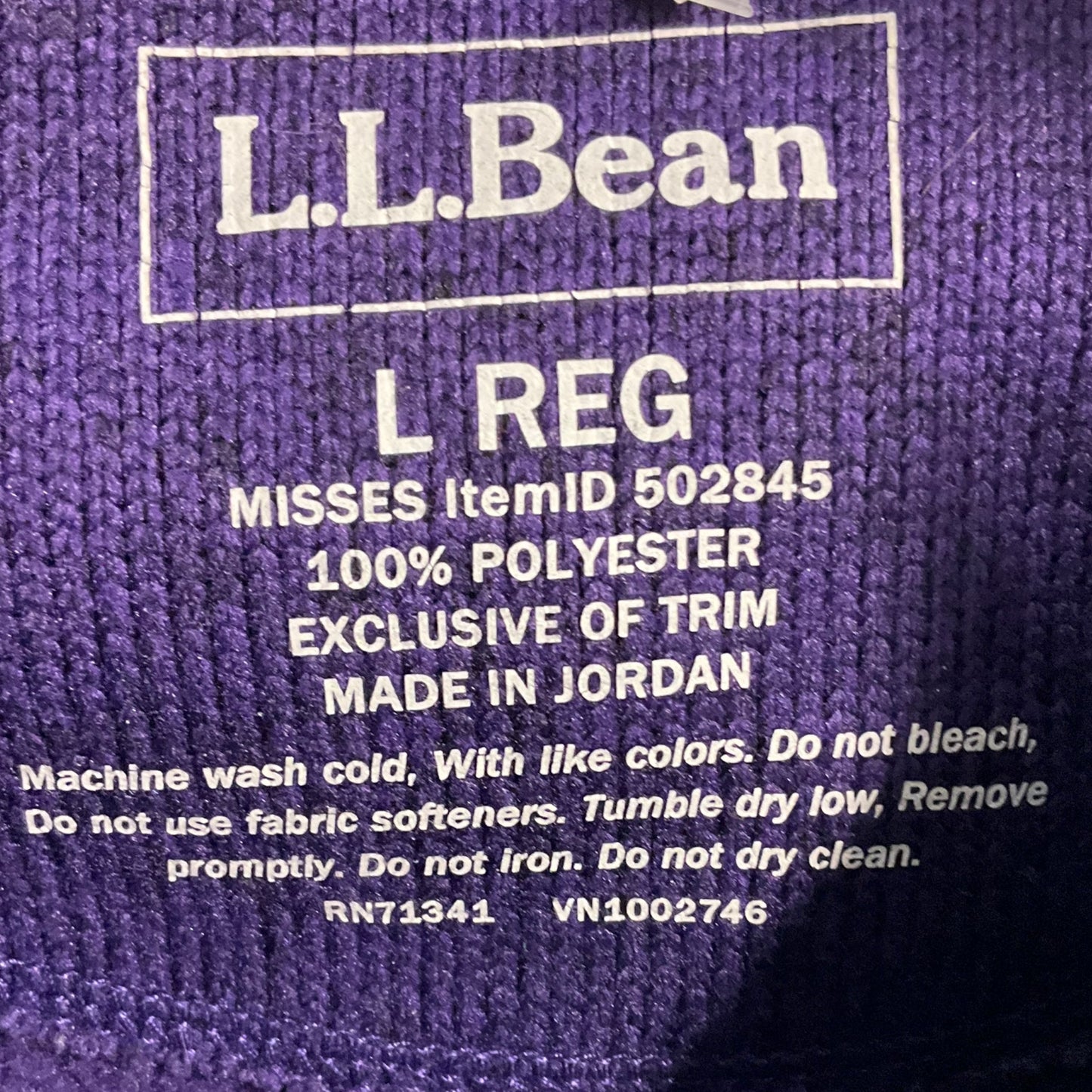 Athletic Fleece By L.l. Bean In Purple, Size: L