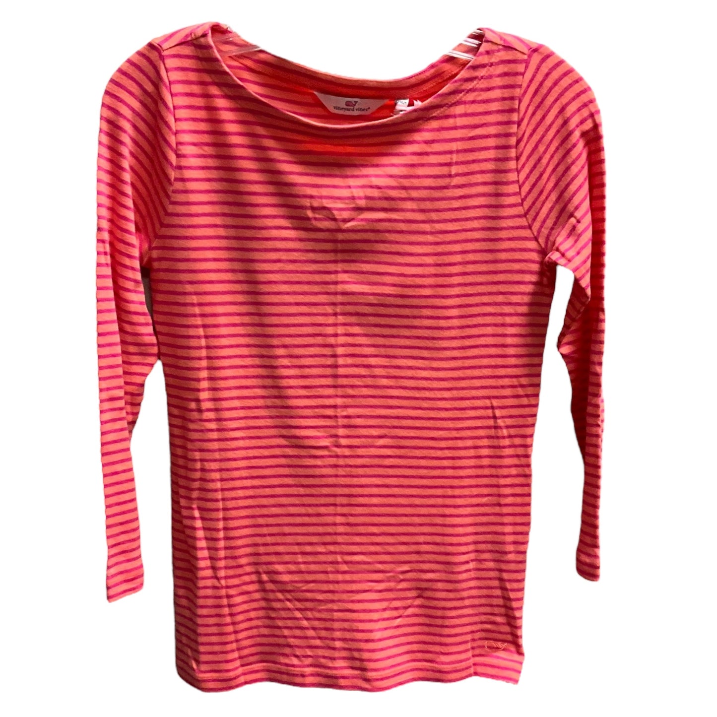 Top Long Sleeve By Vineyard Vines In Orange & Pink, Size: Xs