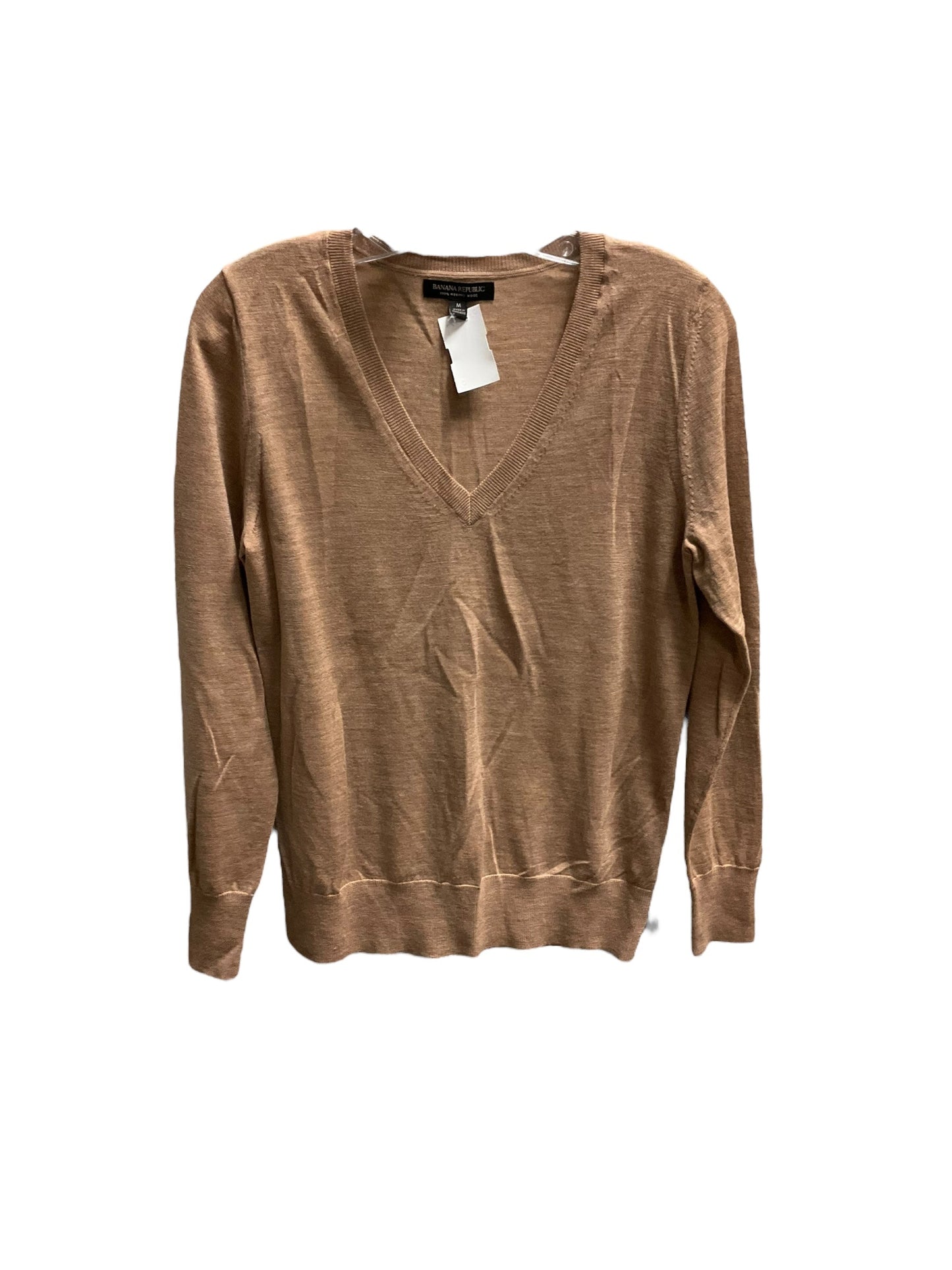 Top Long Sleeve By Banana Republic In Brown, Size: M