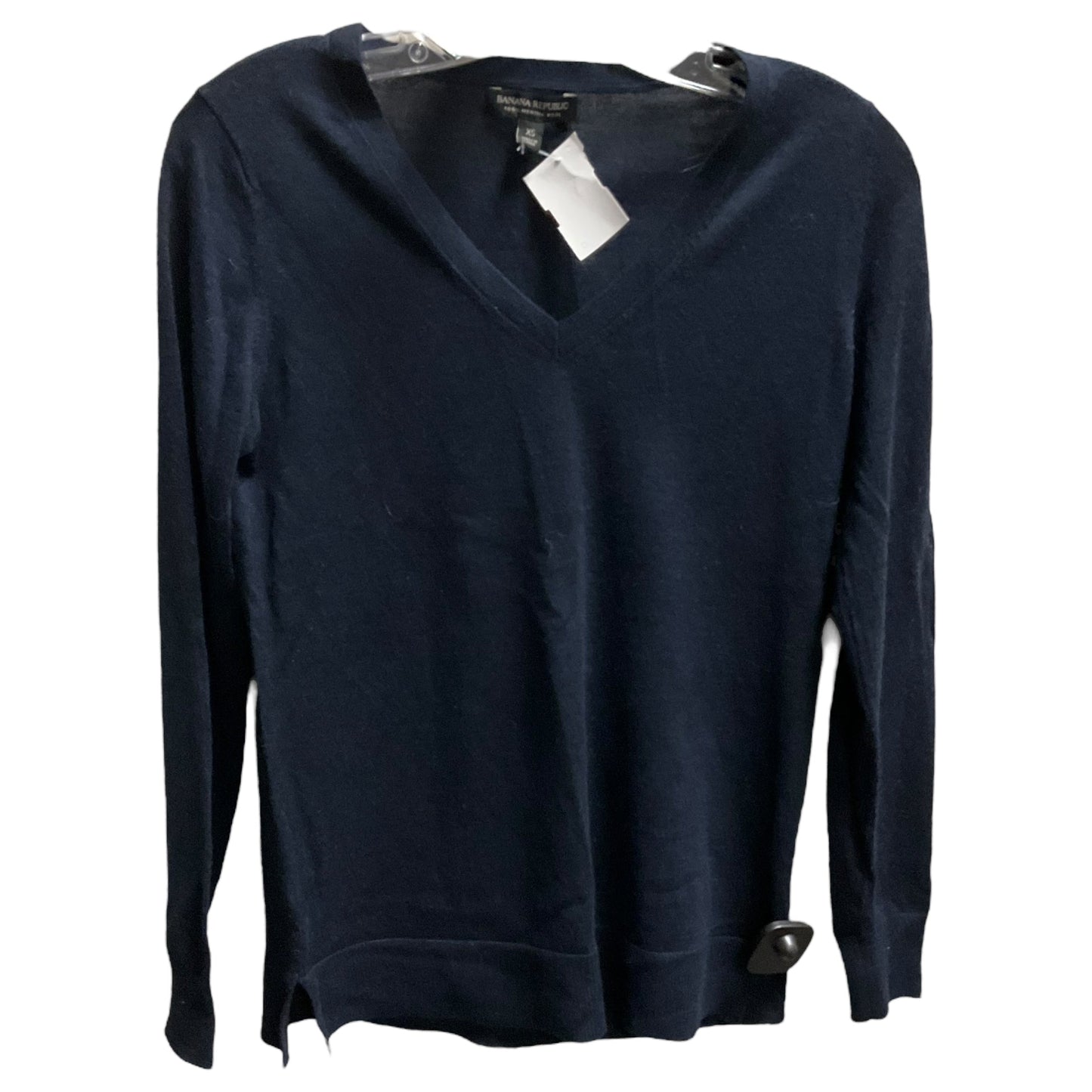 Top Long Sleeve By Banana Republic In Navy, Size: Xs