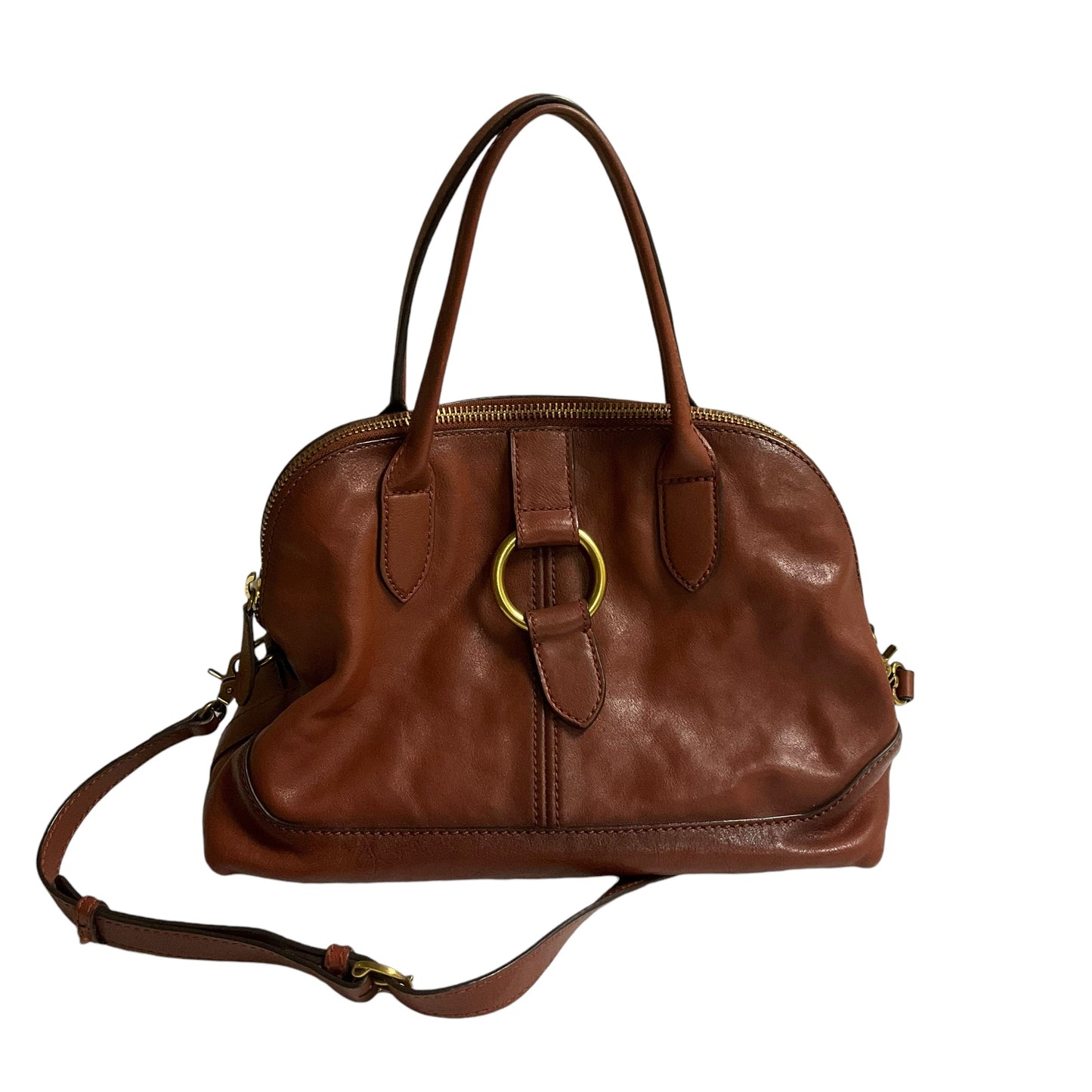 Handbag Leather By Frye, Size: Medium