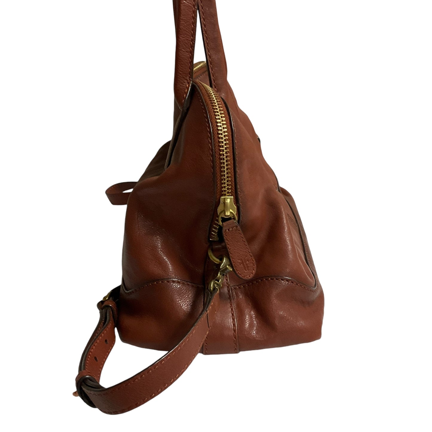 Handbag Leather By Frye, Size: Medium