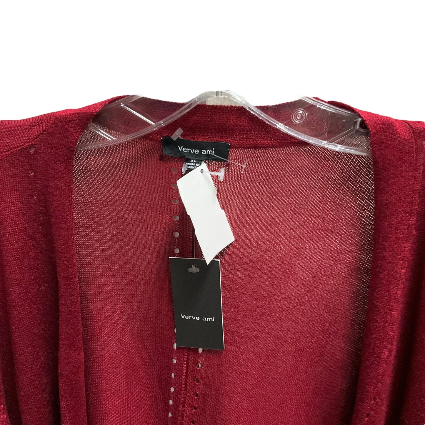 Cardigan By Verve In Red, Size: Xl