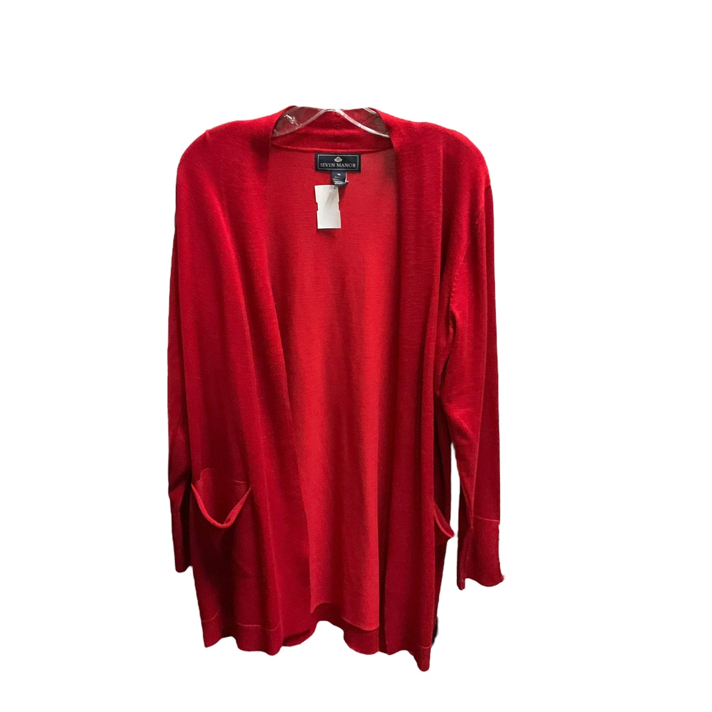 Sweater Cardigan By seven manor  In Red, Size: Xl