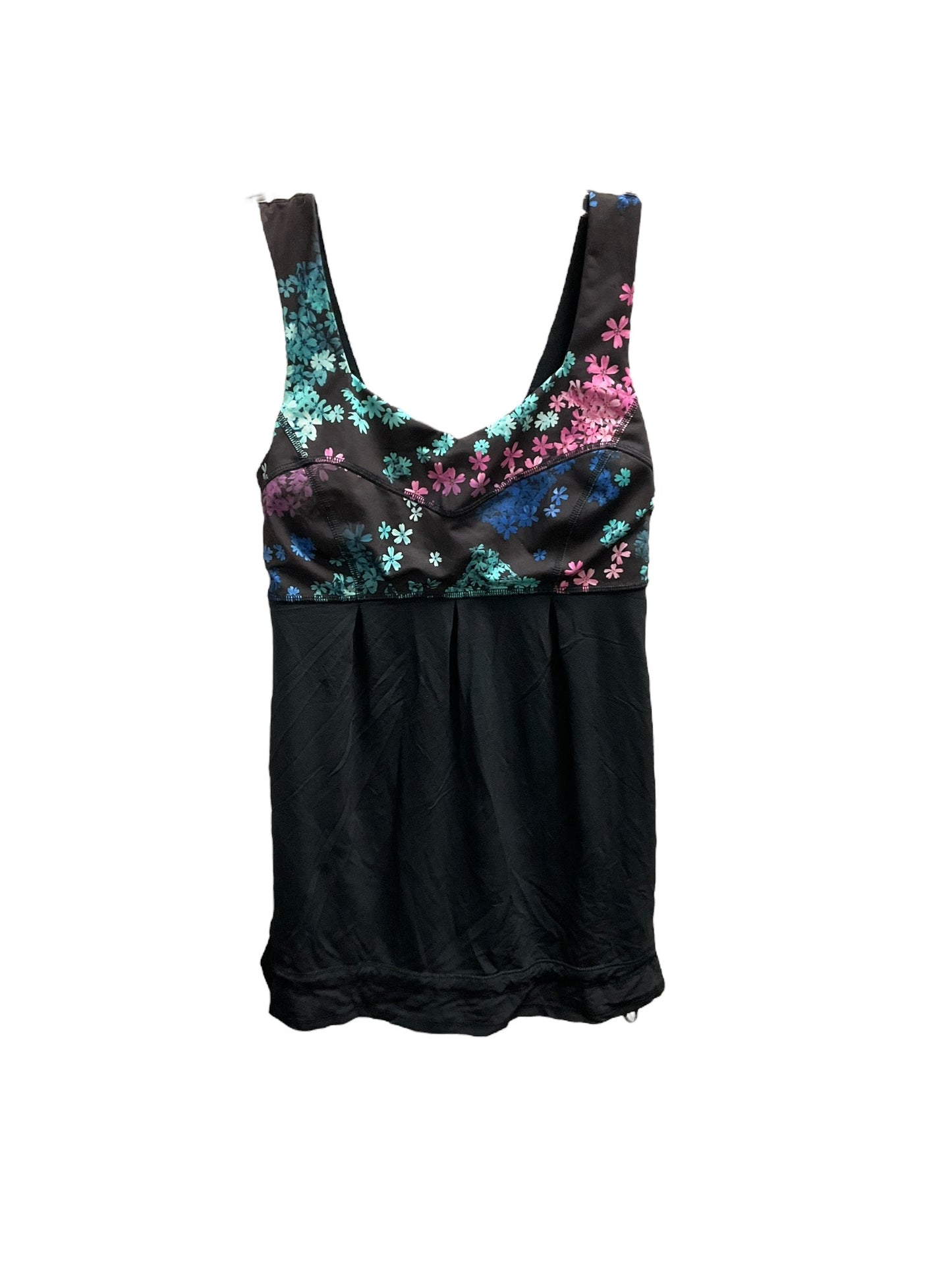 Athletic Tank Top By Lululemon In Floral Print, Size: 4