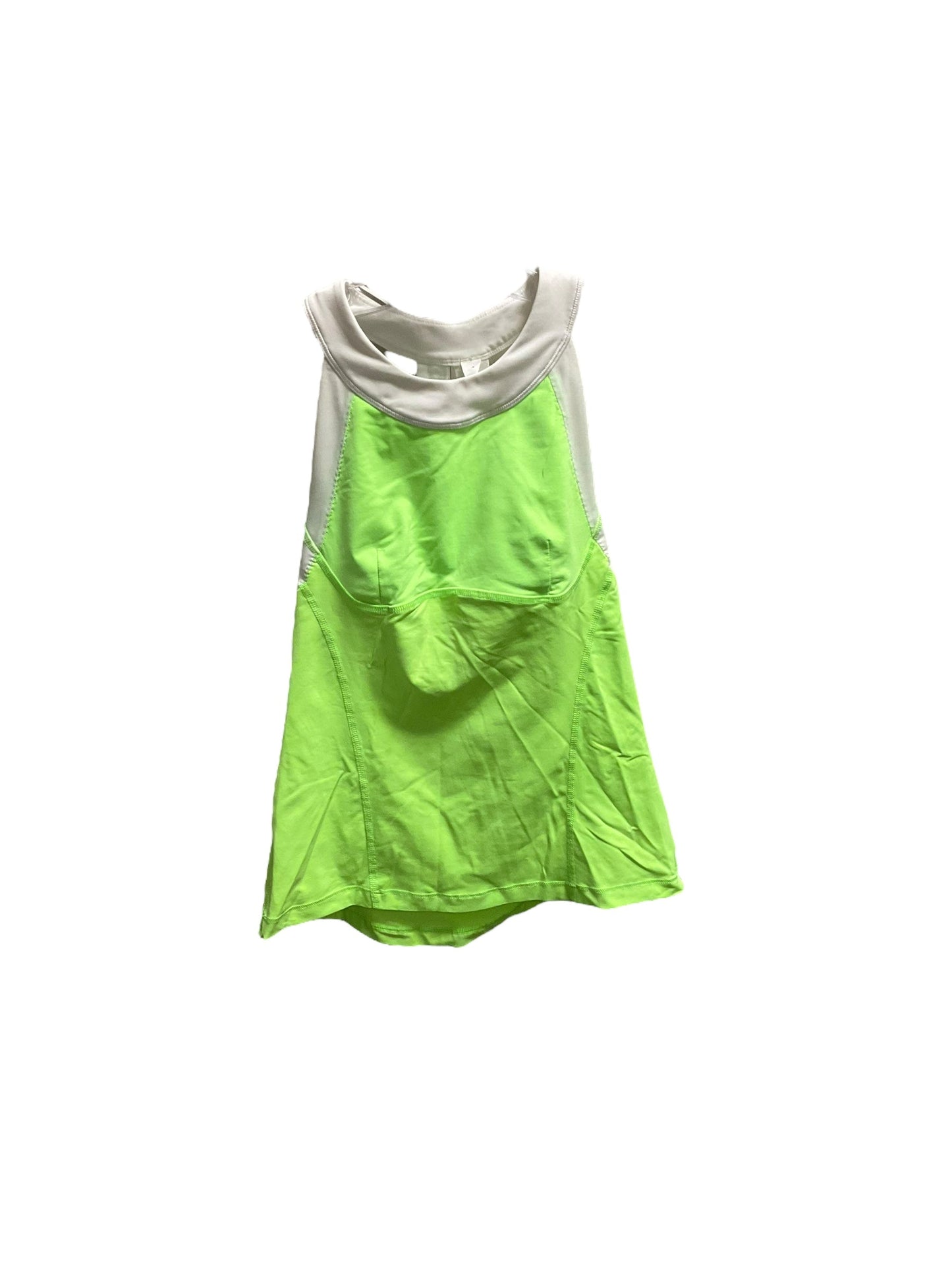 Athletic Tank Top By Lululemon In Cream & Green, Size: Xs