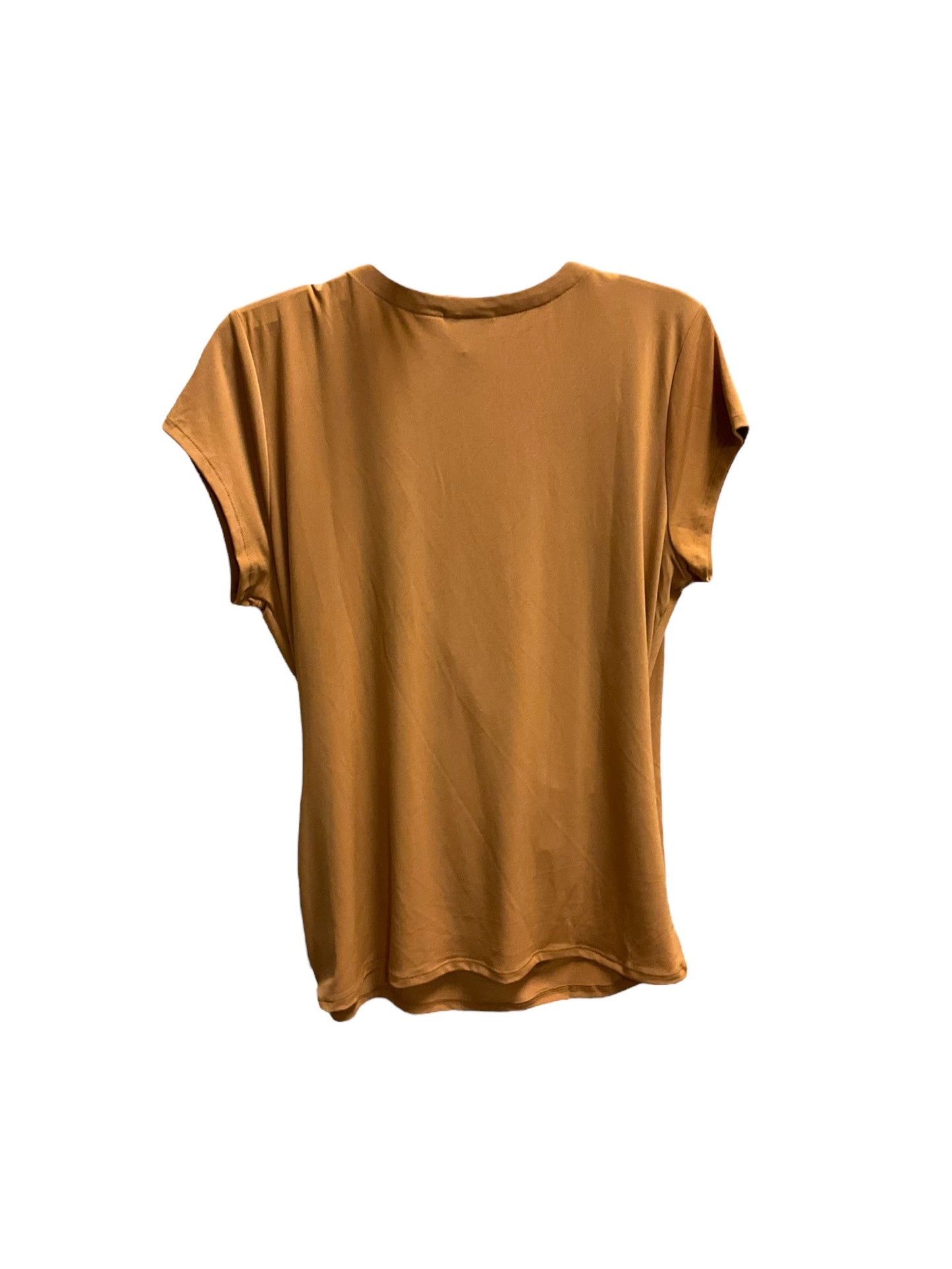 Top Short Sleeve By Tahari By Arthur Levine In Tan, Size: Xl