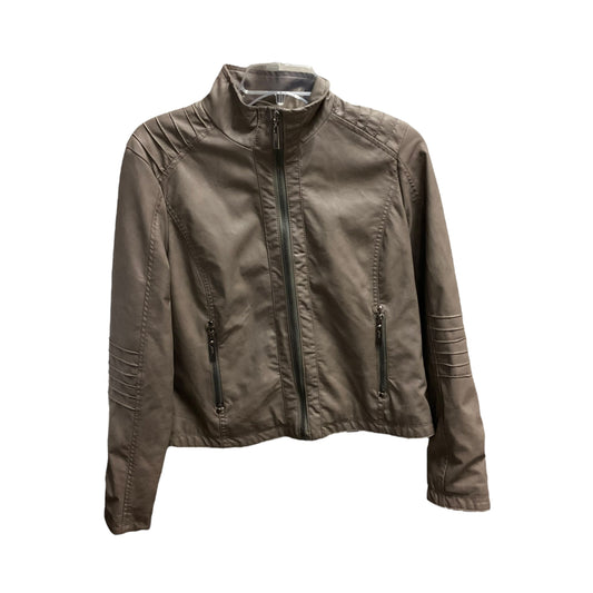 Jacket Moto By Jou Jou In Tan, Size: M