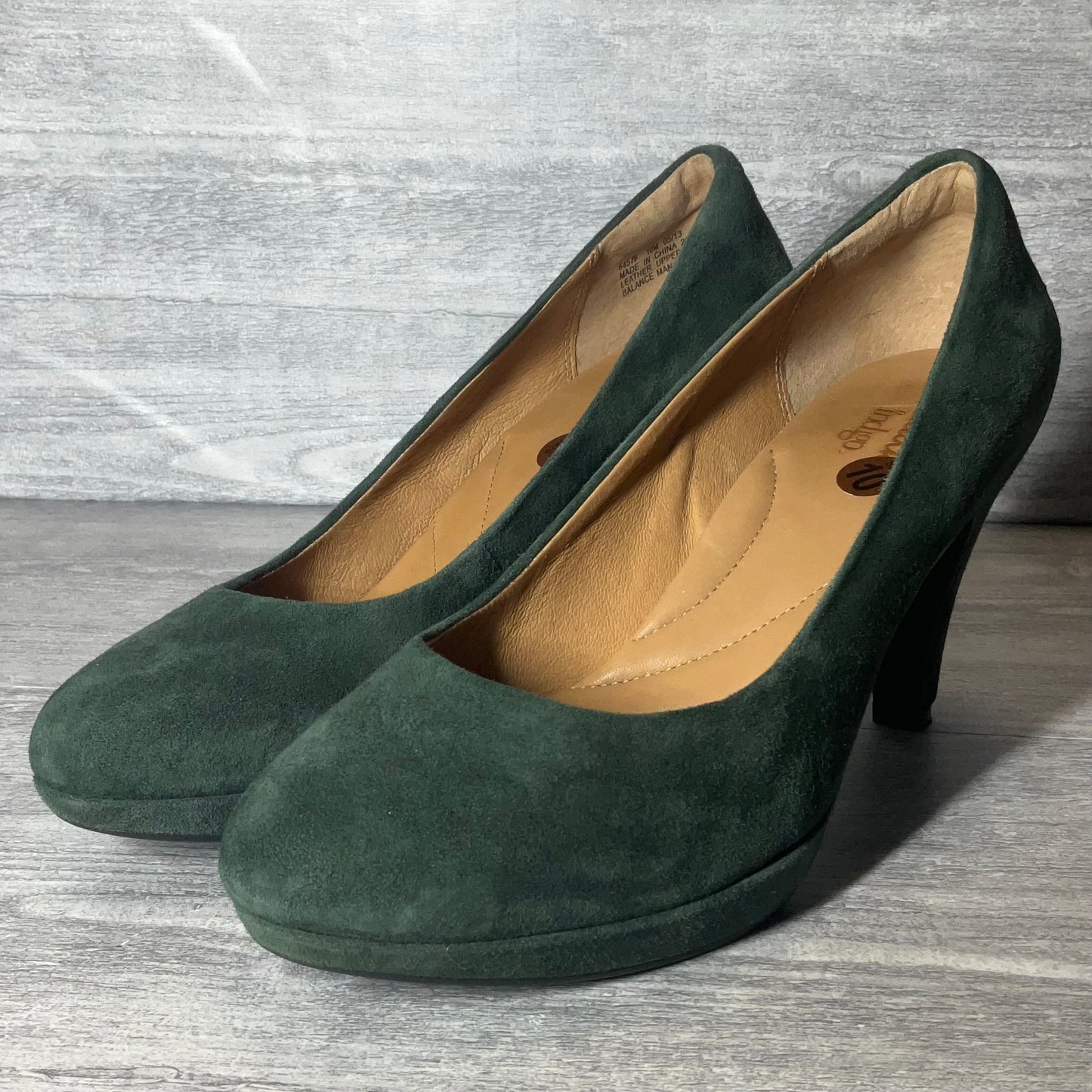 Shoes Heels Block By Clarks In Green, Size: 10